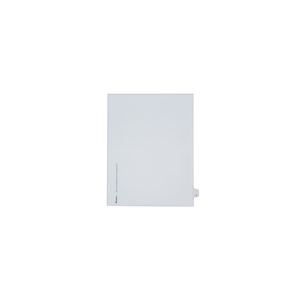 Avery 20% Recycled Side-Tab Legal Index Exhibit Dividers, Tab Title 3, White, Pack Of 25