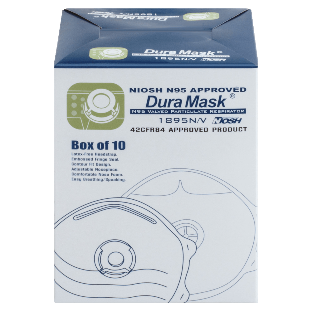 Impact Products N95 Approved Dust Respirator With Exhalation Valve, One Size, White, Case Of 10