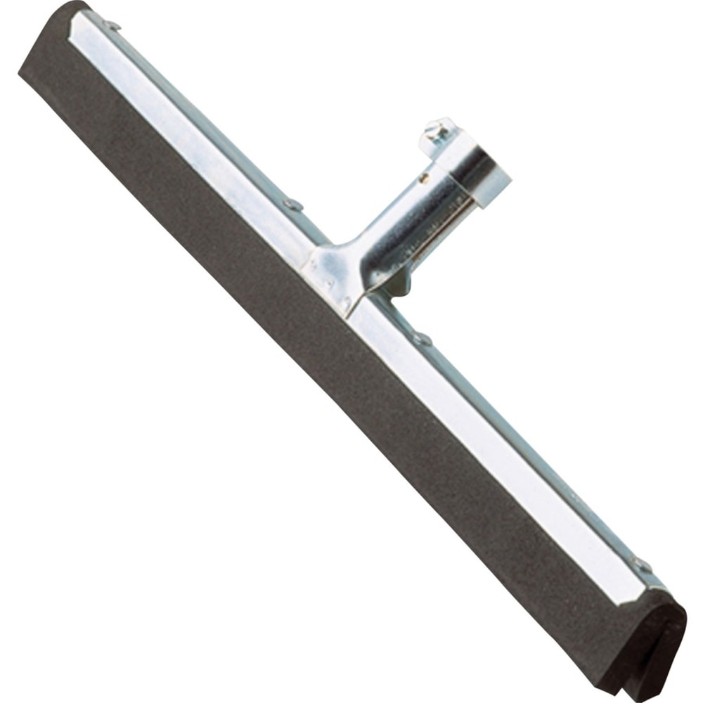 Ettore Wipe N Dry Floor Squeegee - 22in Rubber Blade - 1.3in Height x 22in Width x 4in Length - Durable, Rust Resistant, Long Lasting - Steel Gray - 10 / Carton