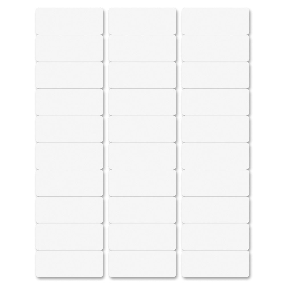 Business Source Multipurpose Address Labels - 1in Width x 2 5/8in Length - Permanent Adhesive - Laser, Inkjet - Bright White - 30 / Sheet - 500 Total Sheets - 15000 / Carton