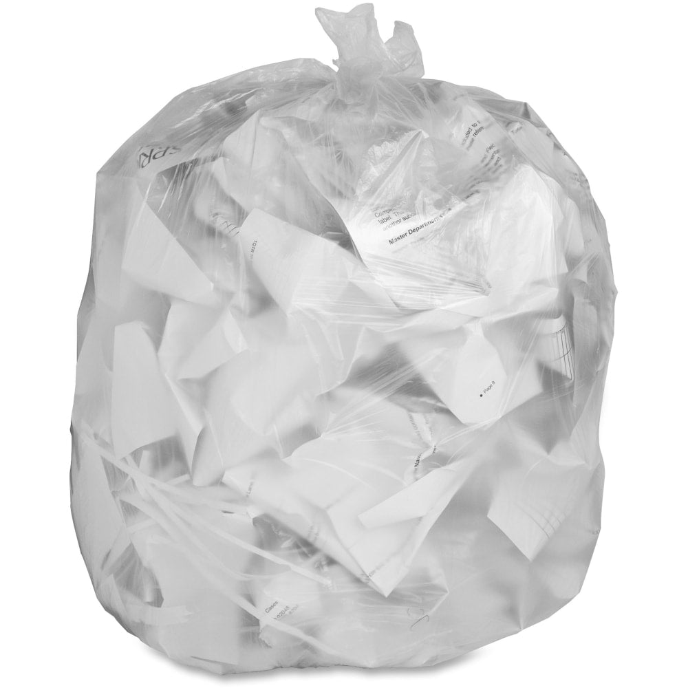 Genuine Joe 0.2 mil Trash Bags, 10 gal, 24inH x 23inW, Translucent, 1000 Bags