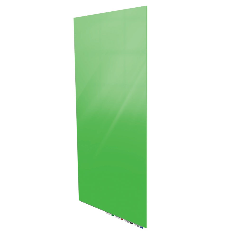 Ghent Aria Low-Profile Magnetic Glass Whiteboard, 60in x 48in, Green