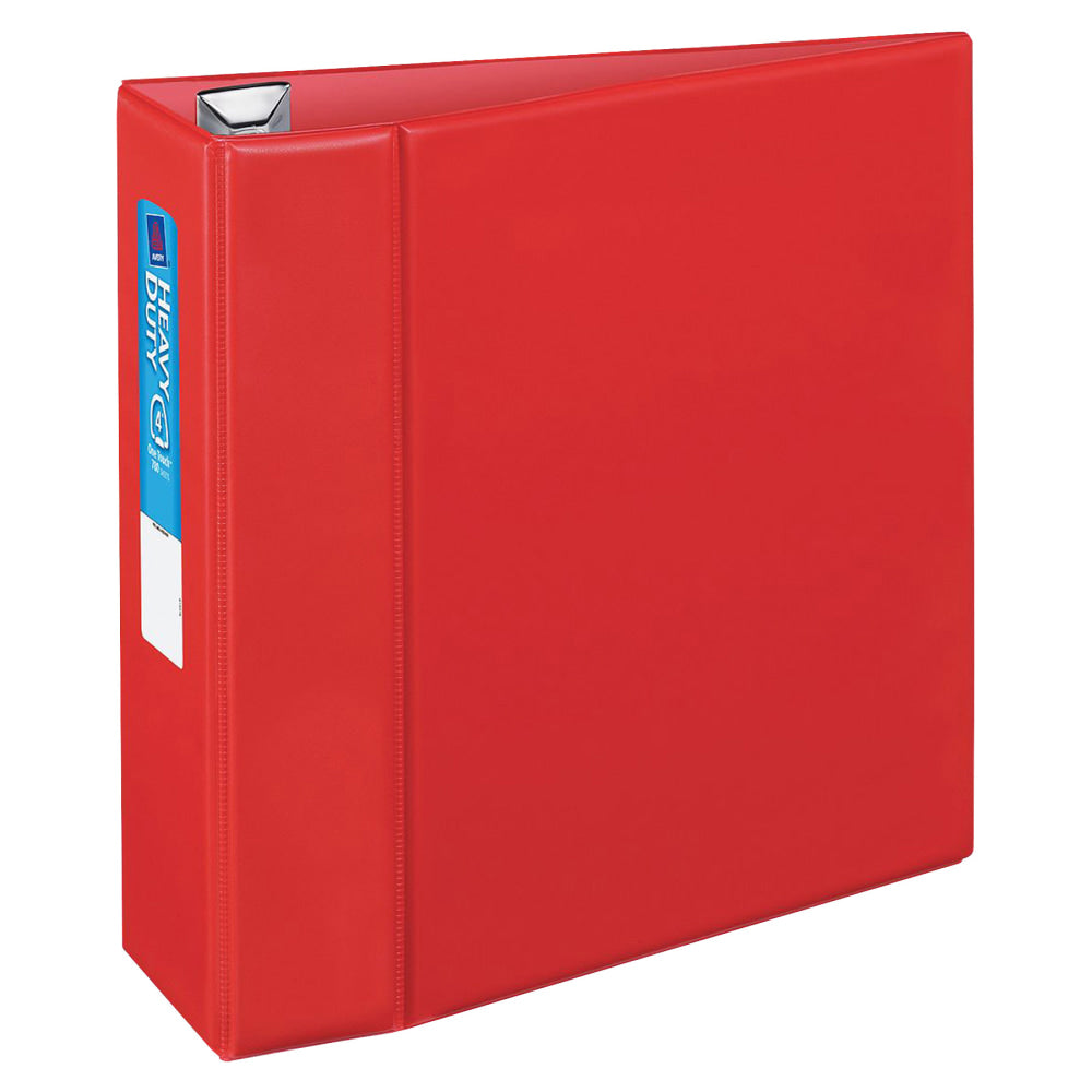 Avery Heavy-Duty 3-Ring Binder With Locking One-Touch EZD Rings, 4in D-Rings, Red