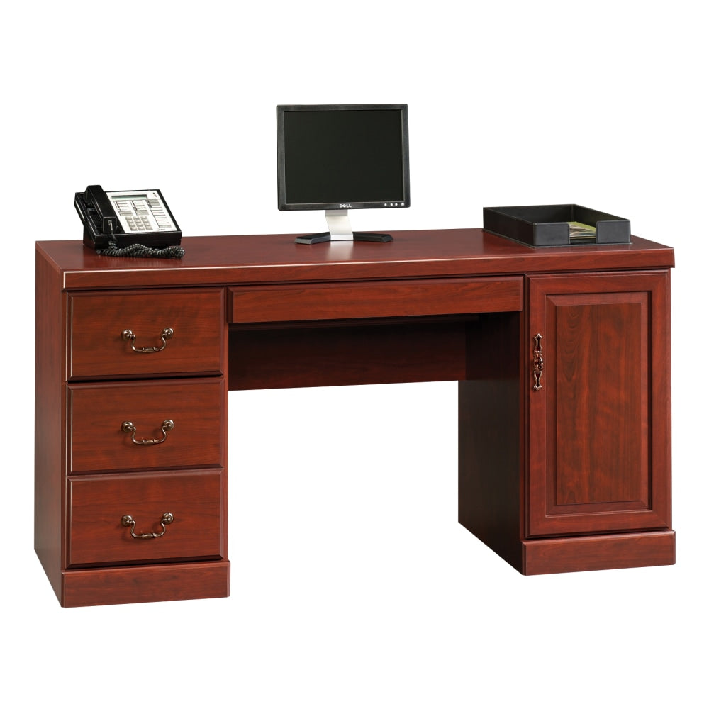 Sauder Heritage Hill 60inW Desk Computer Credenza, Classic Cherry