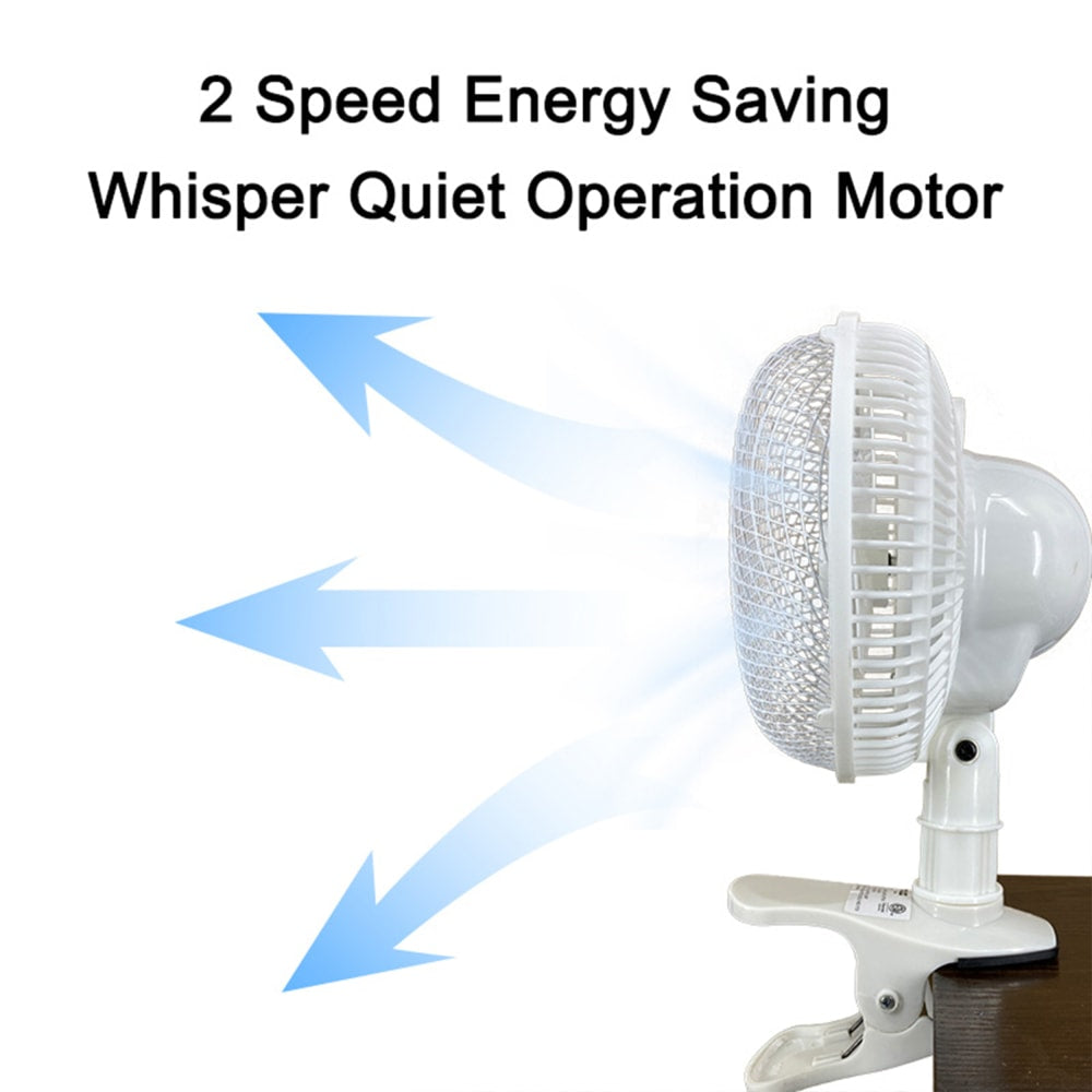 Optimus 7in Personal Clip-On Fan, White