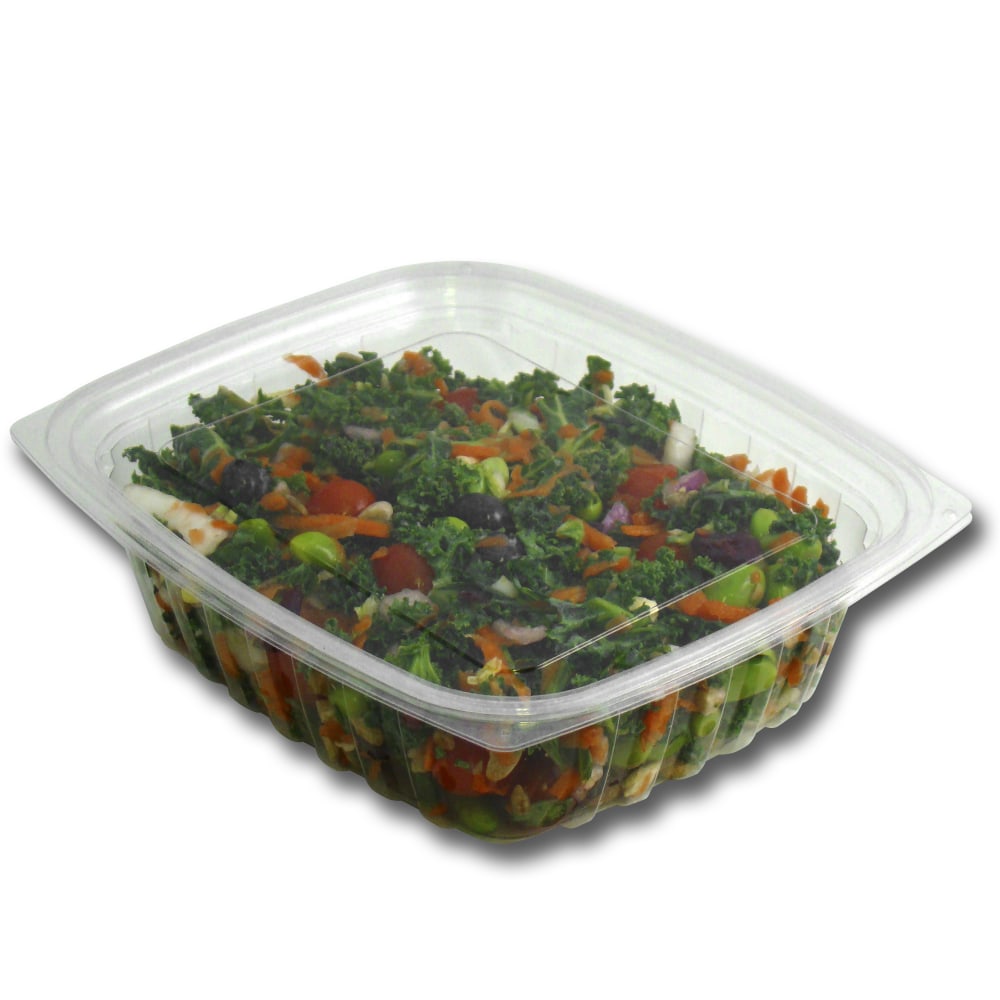 Stalk Market Compostable PLA Deli Containers, 5.5in x 6.5in x 1.75in,  24 Oz, Clear, Pack of 200