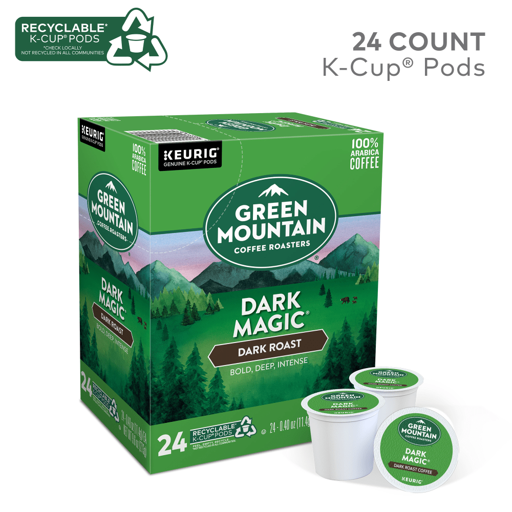 Green Mountain Coffee Single-Serve Coffee K-Cup Pods, Dark Magic Extra-Bold, Carton Of 24