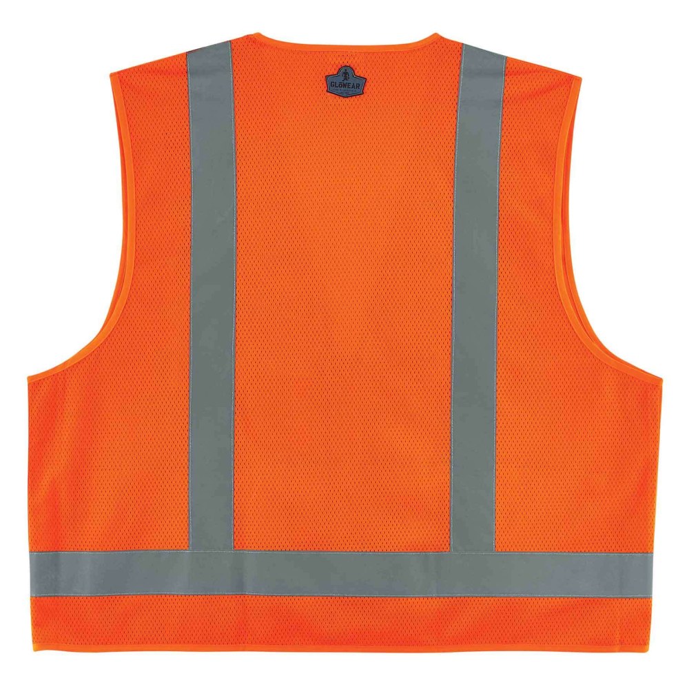 Ergodyne GloWear Safety Vest, Economy Surveyors 8249Z, Type R Class 2, 2X/3X, Orange