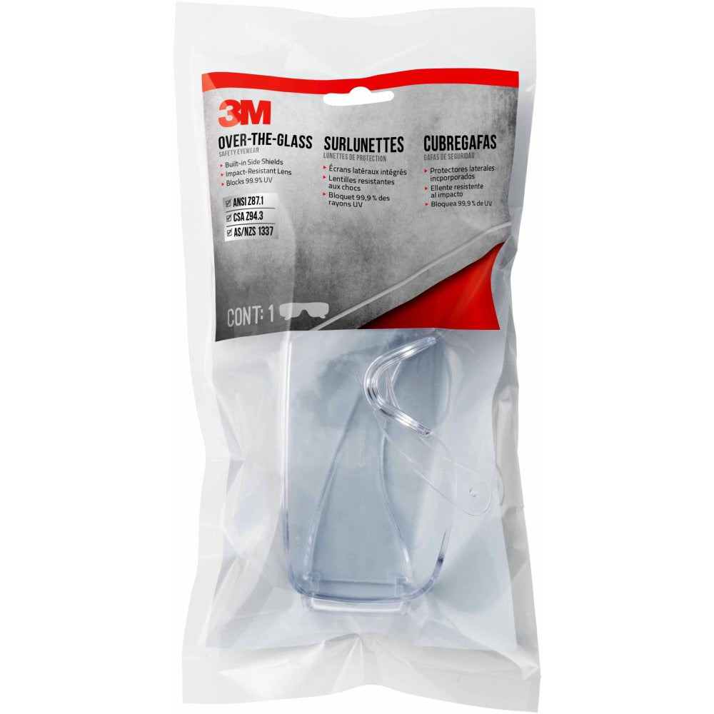 3M Over-the-Glass Eyewear Anti-Scratch, 47110H1-DC, Clear, Clear Lens