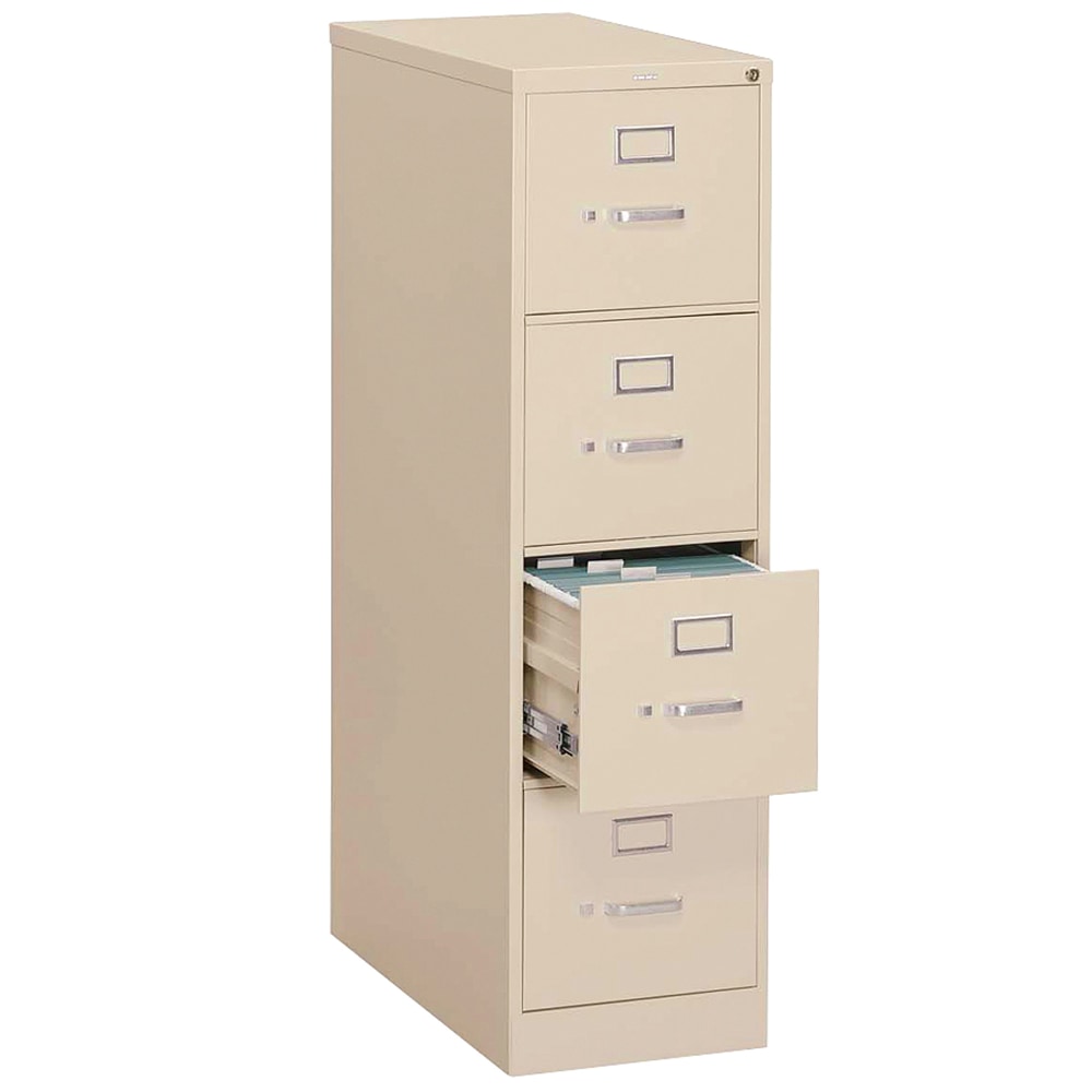 HON 310 26-1/2inD Vertical 4-Drawer Legal-Size File Cabinet, Putty