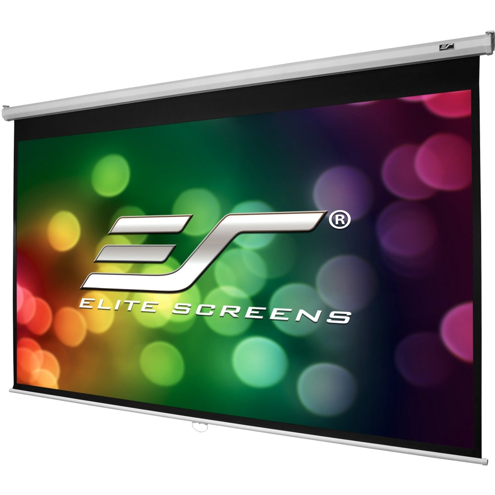 Elite Screens Manual B - 100-INCH 1:1, Manual Pull Down Projector Screen 4K / 8K Ultra HDR 3D Ready with Slow Retract Mechanism, 2-YEAR WARRANTY, M100S"