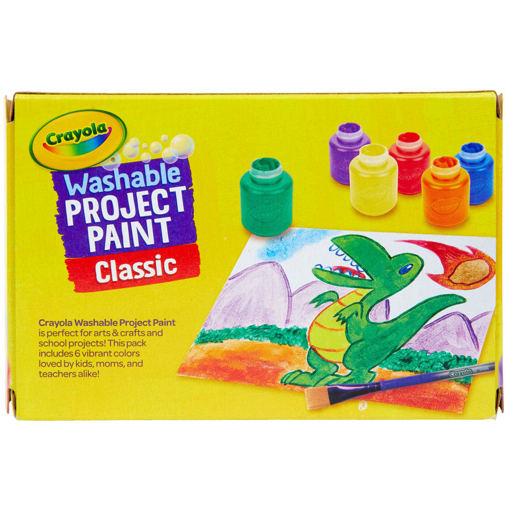 Crayola Washable Project Paint, 2 Oz, Assorted Colors, 6 Bottles Per Box, Set Of 6 Boxes