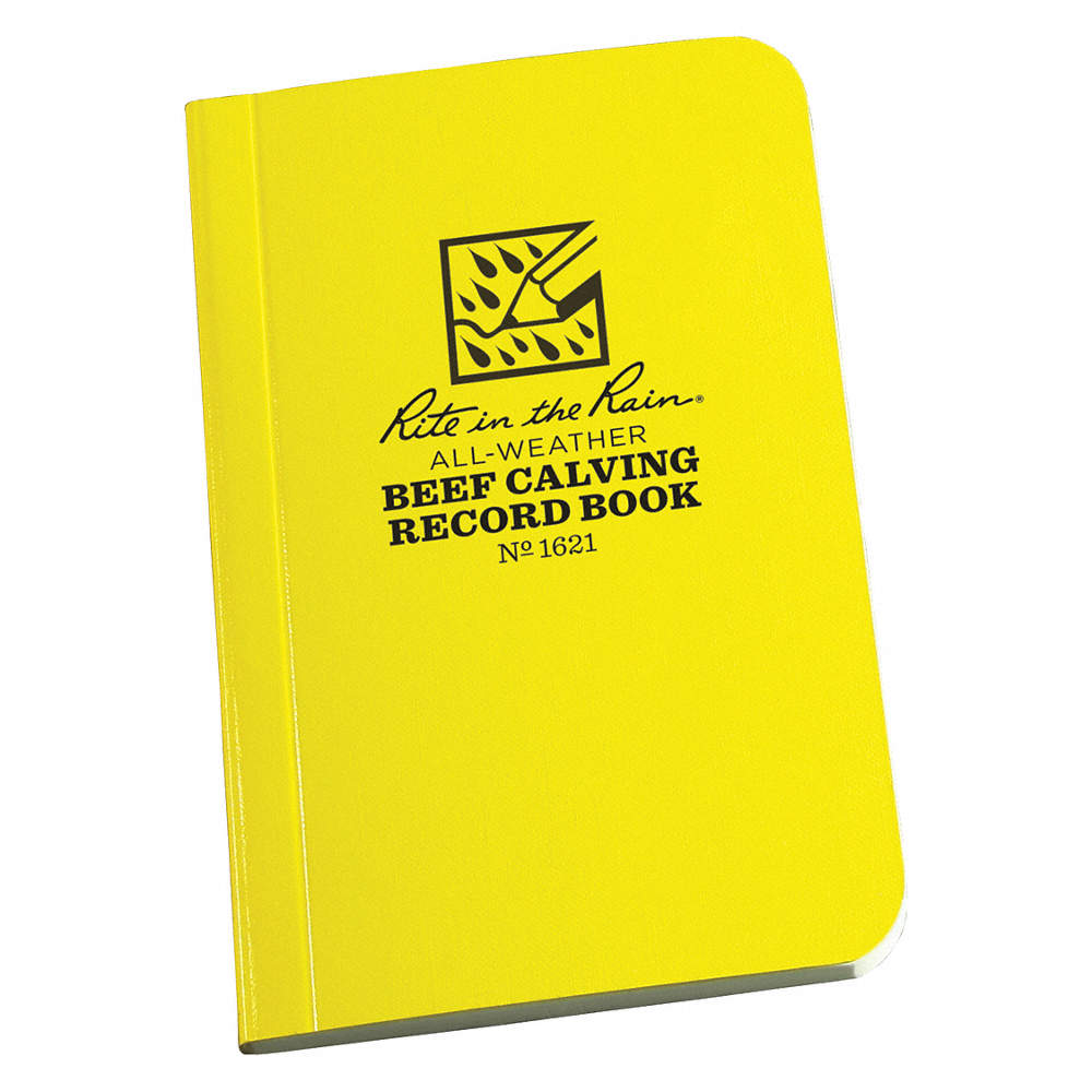 Rite In The Rain All-Weather Livestock Record Books, 2-3/4in x 4-5/8in, Yellow, Case Of 12 Books