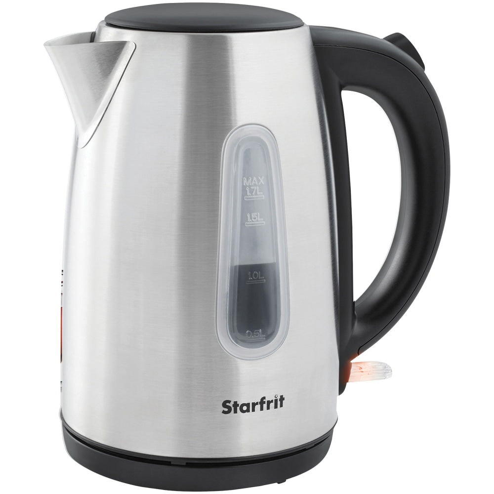 Starfrit 1.7L Electric Kettle - 1500 W - 1.80 quart - Stainless Steel, Black, Silver