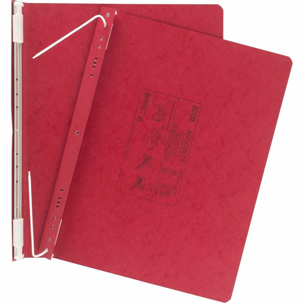 Wilson Jones Presstex Data Binder With Retractable Hooks, 60% Recycled, Executive Red