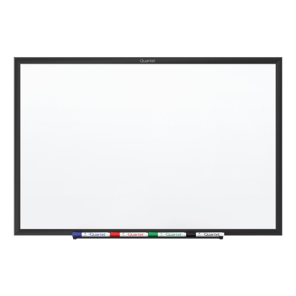 Quartet Classic Magnetic Dry-Erase Whiteboard, 48in x 72in, Aluminum Frame With Black Finish