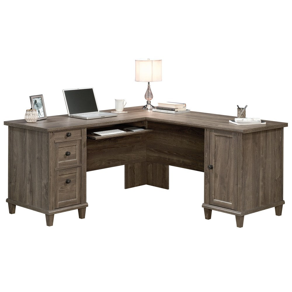 Sauder Hammond 65-1/8inW L-Shaped Corner Desk, Emery Oak