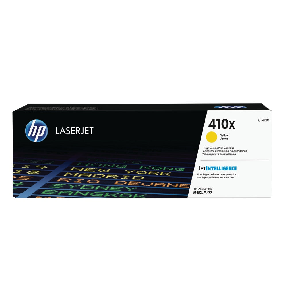 HP 410X Yellow High Yield Toner Cartridge, CF412X