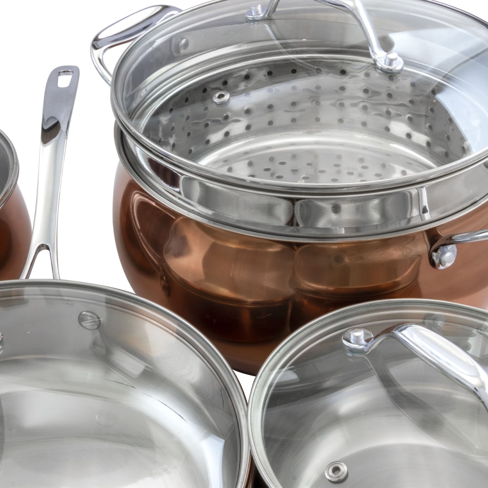 Oster Cookware Set, Carabello 9-Piece, Copper