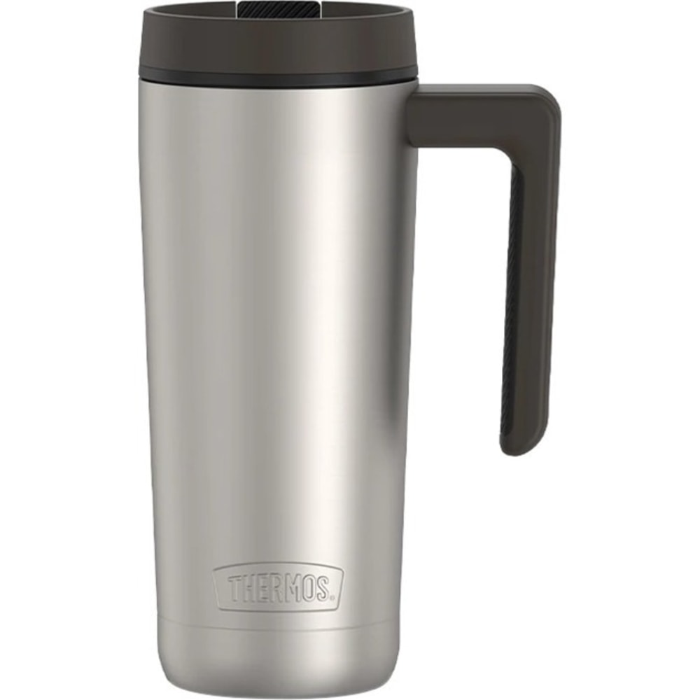 Thermos GUARDIAN Stainless Steel Mug 18oz - Slide Lid Closure - Matte Steel - Stainless Steel - Coffee, Cold Drink