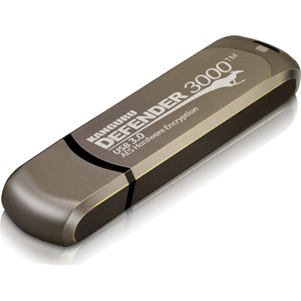 Kanguru Defender3000 FIPS 140-2 Certified Level 3, SuperSpeed USB 3.0 Secure Flash Drive, 64G - FIPS 140-2 Level 3 Certified, AES 256-Bit Hardware Encrypted, SuperSpeed USB 3.0, Remotely Manageable, TAA Compliant