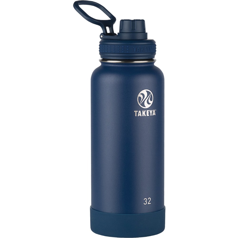 Takeya Actives Spout Reusable Water Bottle, 32 Oz, Midnight