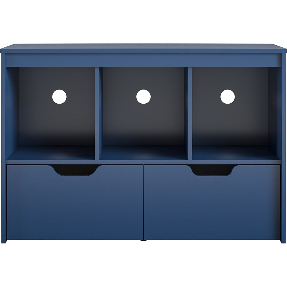 Ameriwood Home Nathan Kids Storage Cube With Drawers, 24-1/4inH x 35-5/8inW x 15-11/16inD, Navy