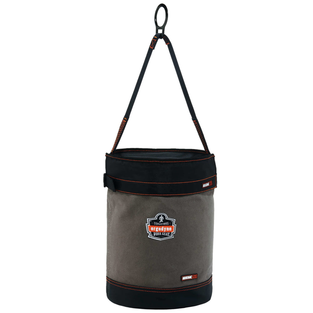 Ergodyne Arsenal 5960T Canvas Hoist Bucket With D-Rings And Top, 17in x 12-1/2in, Gray