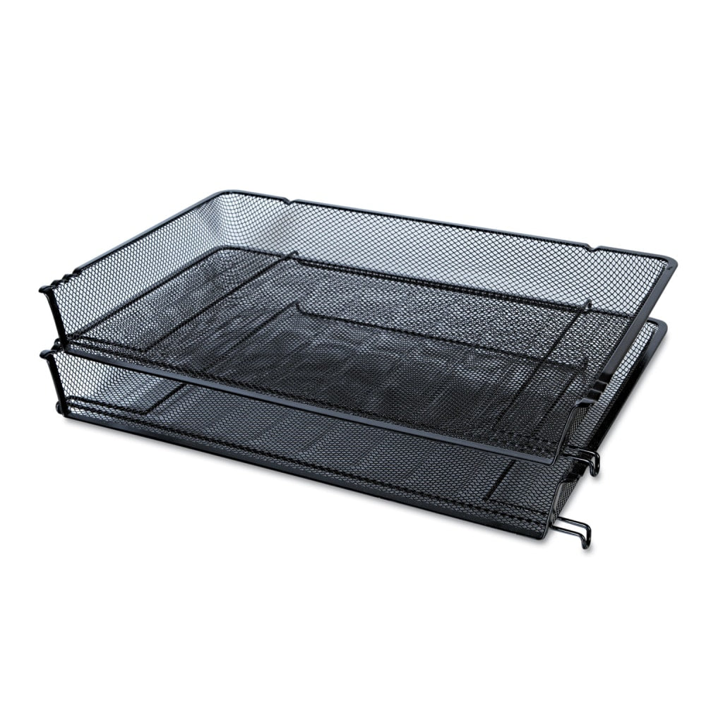 Universal Mesh Stackable Side-Load Tray, Legal Size, Black