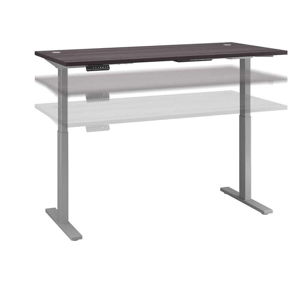 Bush Business Furniture Move 60 Series Electric 72inW x 30inD Height Adjustable Standing Desk, Storm Gray/Cool Gray Metallic, Standard Delivery