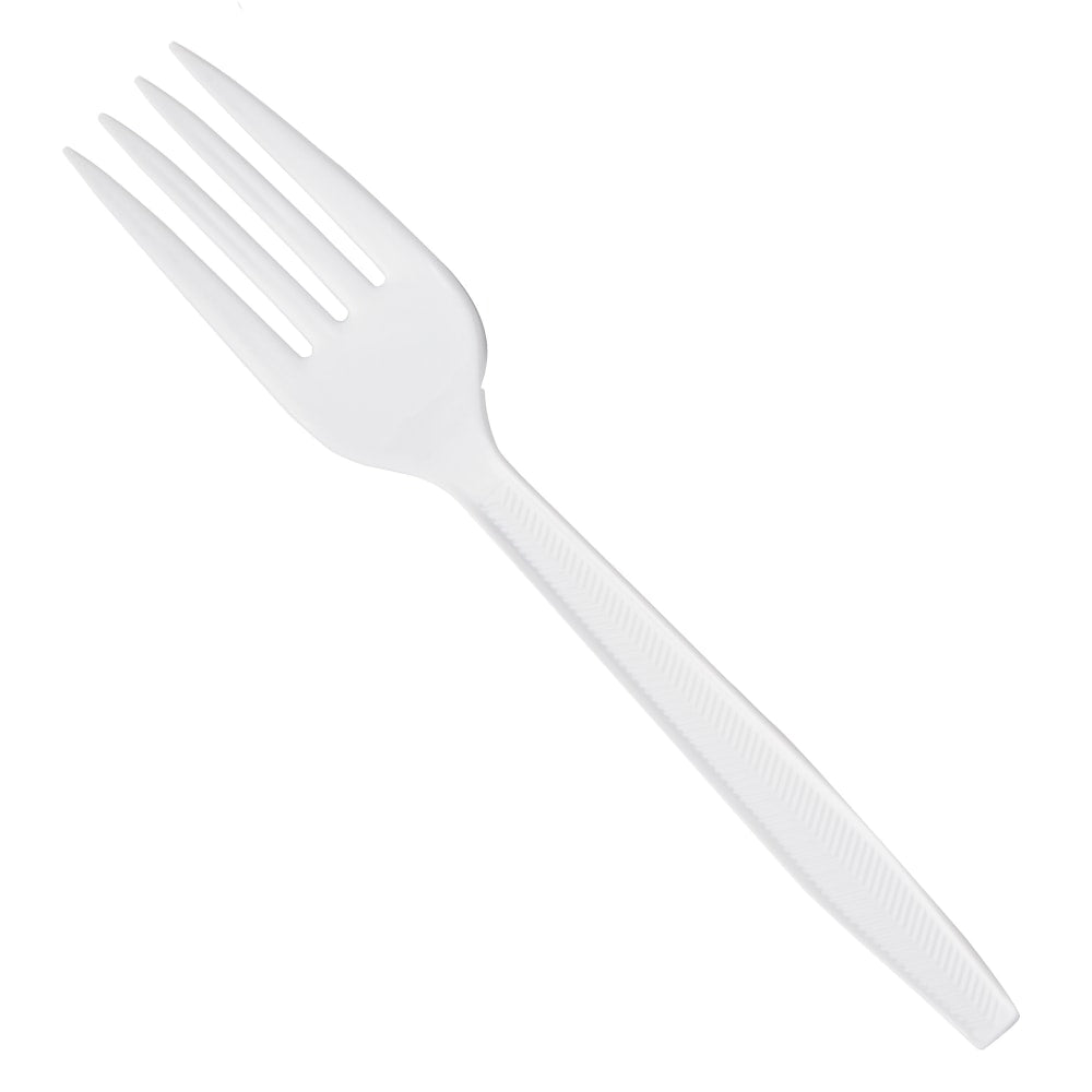 Highmark Medium-Length Plastic Cutlery, Forks, Pack Of 100 Forks