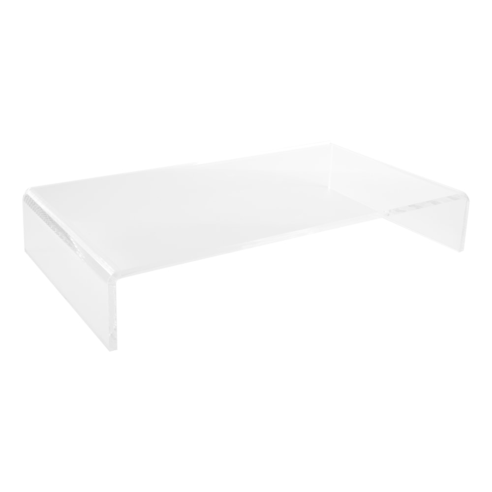 Realspace Vayla Acrylic Monitor Stand, 3-5/8inH x 21-5/8inW x 11-3/4inD, Clear