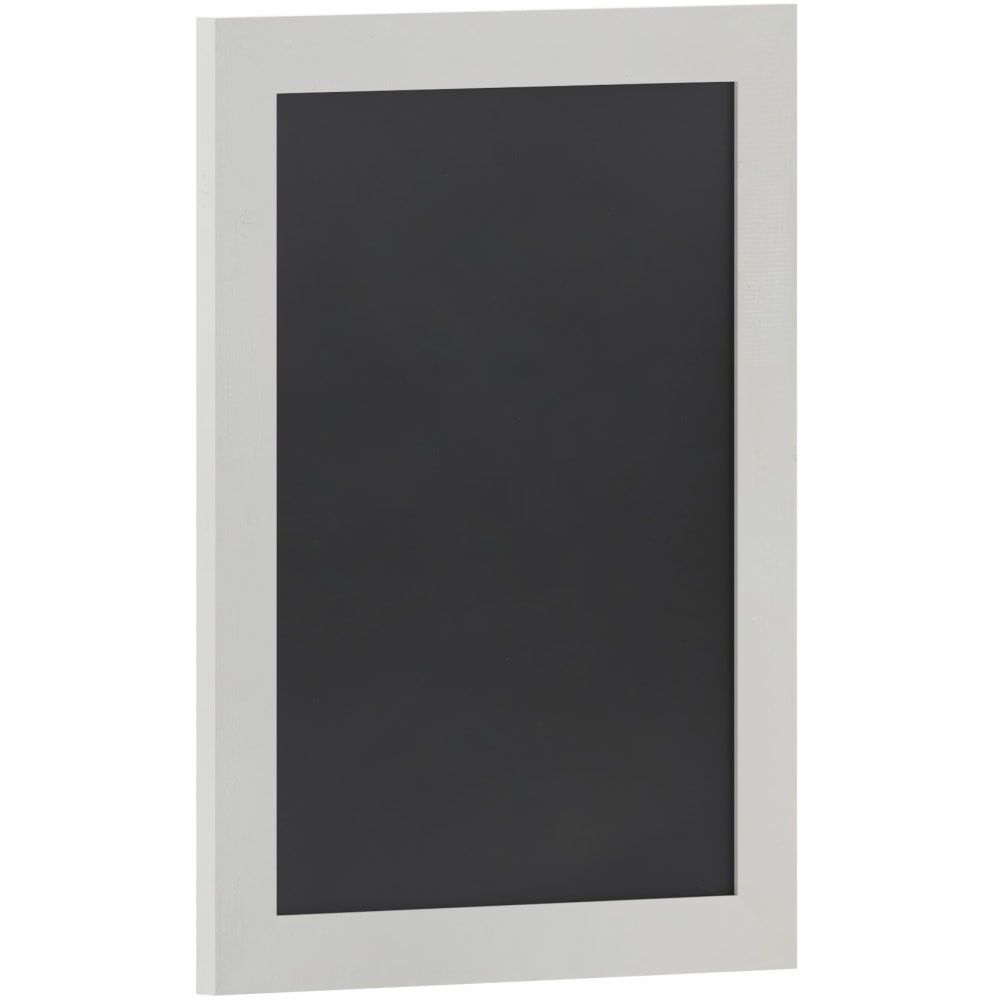 Flash Furniture Canterbury Wall Mount Magnetic Chalkboard Sign, 18in x 24in, Solid White