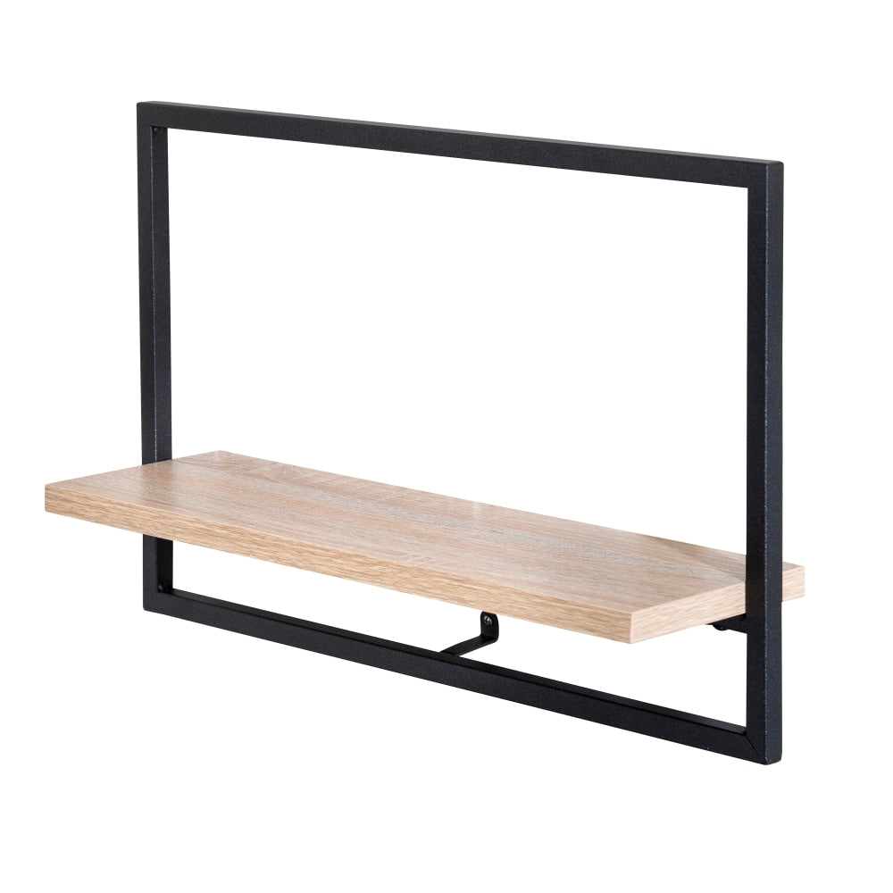 Honey Can Do Horizontal Floating Wall Shelf, Black