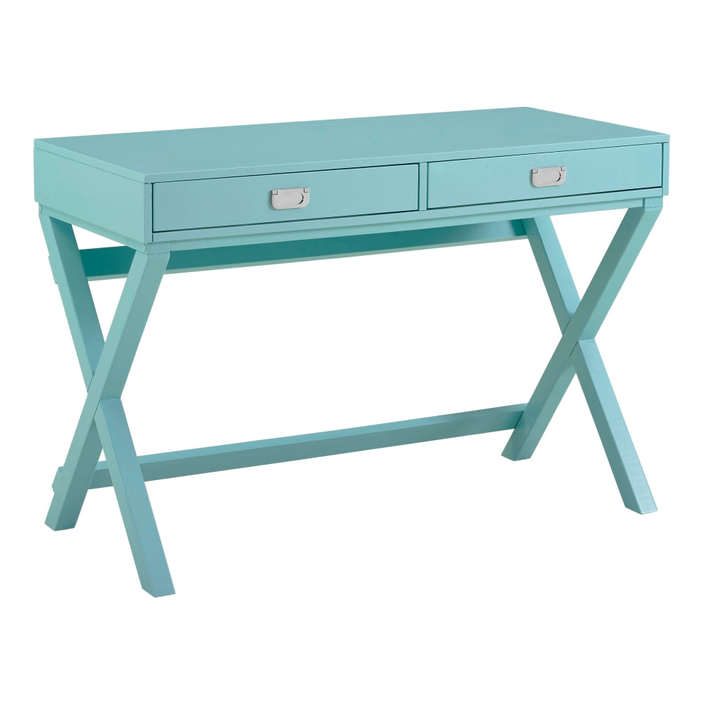 Linon Ari 44inW Home Office Writing Desk, Blue