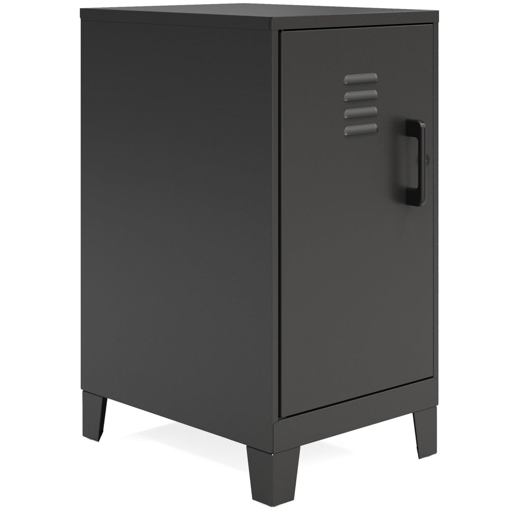 LYS SOHO Locker - 2 Shelve(s) - for Office, Home, Classroom, Playroom, Basement, Garage, Cloth, Sport Equipments, Toy, Game - Overall Size 27.5in x 14.3in x 18in - Black - Steel