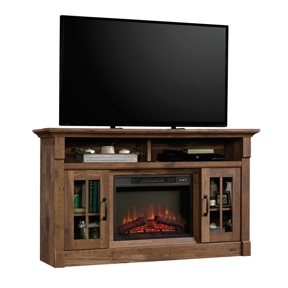 Sauder Select Media Center Fireplace For 65in TVs, Vintage Oak