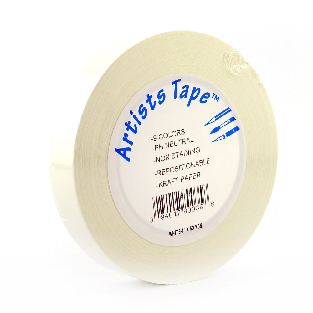 Pro Tapes White Artists Tape, 1in x 2,160in, Pack Of 3