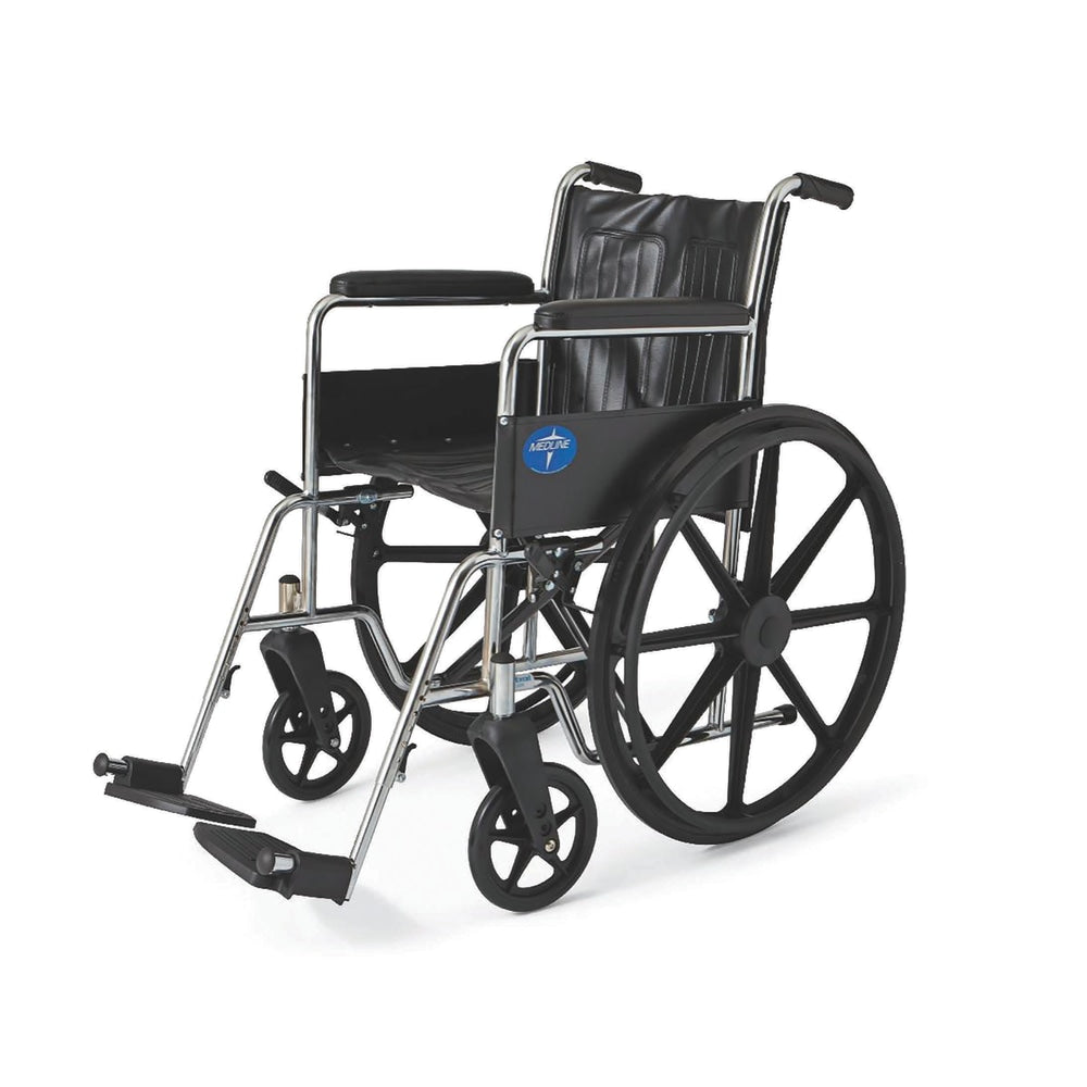 Medline Excel 2000 Wheelchair, 18in Seat, Black