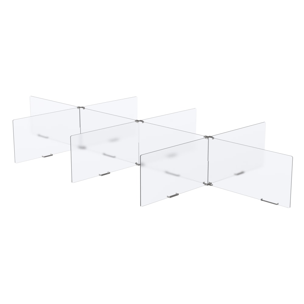 MARVEL 8-Way Table Divider, Clear/Silver