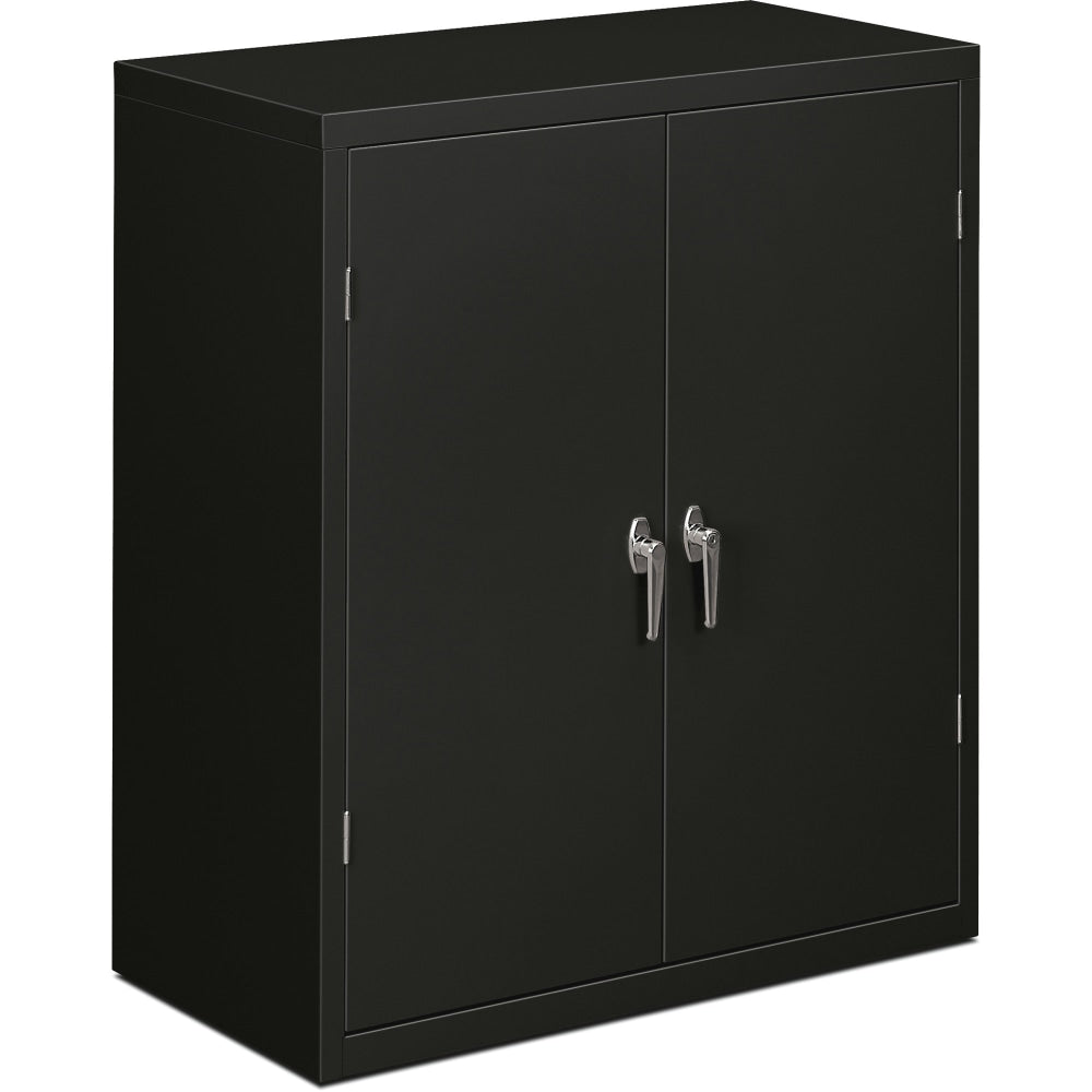 HON Brigade Storage Cabinet, 2 Adjustable Shelves, 41 3/4inH x 36inW x 18 1/4inD, Black