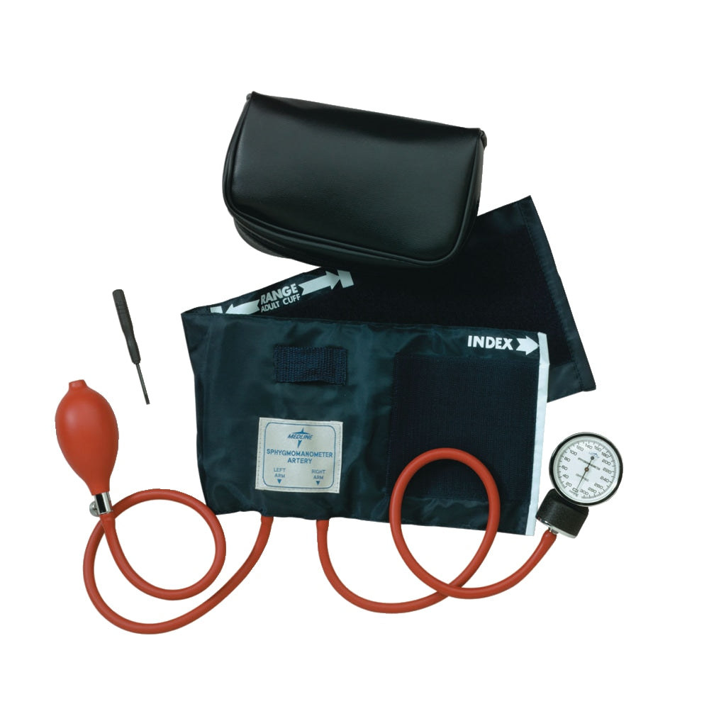 Medline Neoprene Handheld Aneroid, Large Adult, Black