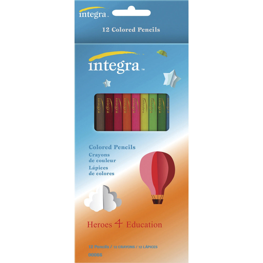 Integra Colored Pencils, Assorted, Pack Of 12