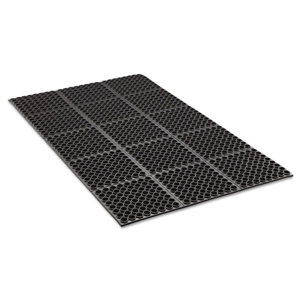 Crown Safewalk Heavy-Duty Anti-Fatigue Drainage Mat, General Purpose, 3ft x 5ft, Black