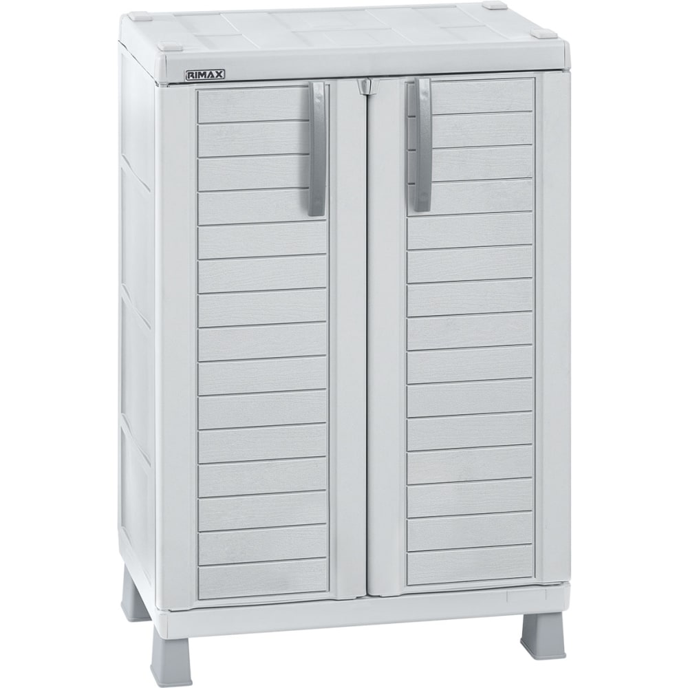 Inval 40inH Storage Cabinet With Adjustable Shelves, Light Gray