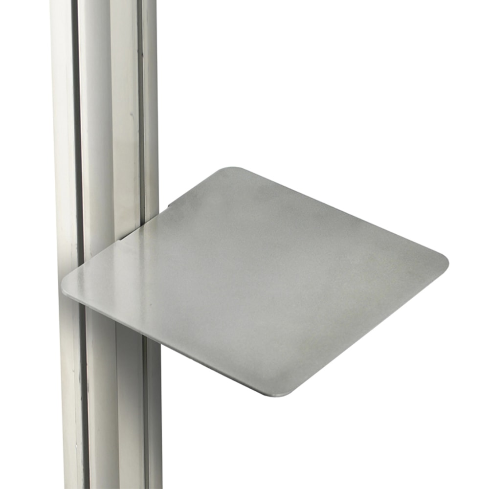 Azar Displays Square Shelves For Sky Tower Display, 10in, Silver, Pack Of 4 Shelves