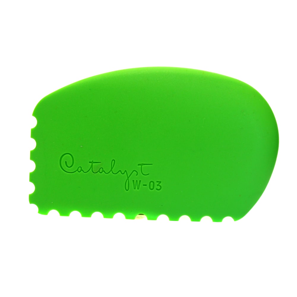 Princeton Catalyst Silicone Tools, Wedge, #3, Green, Pack Of 2