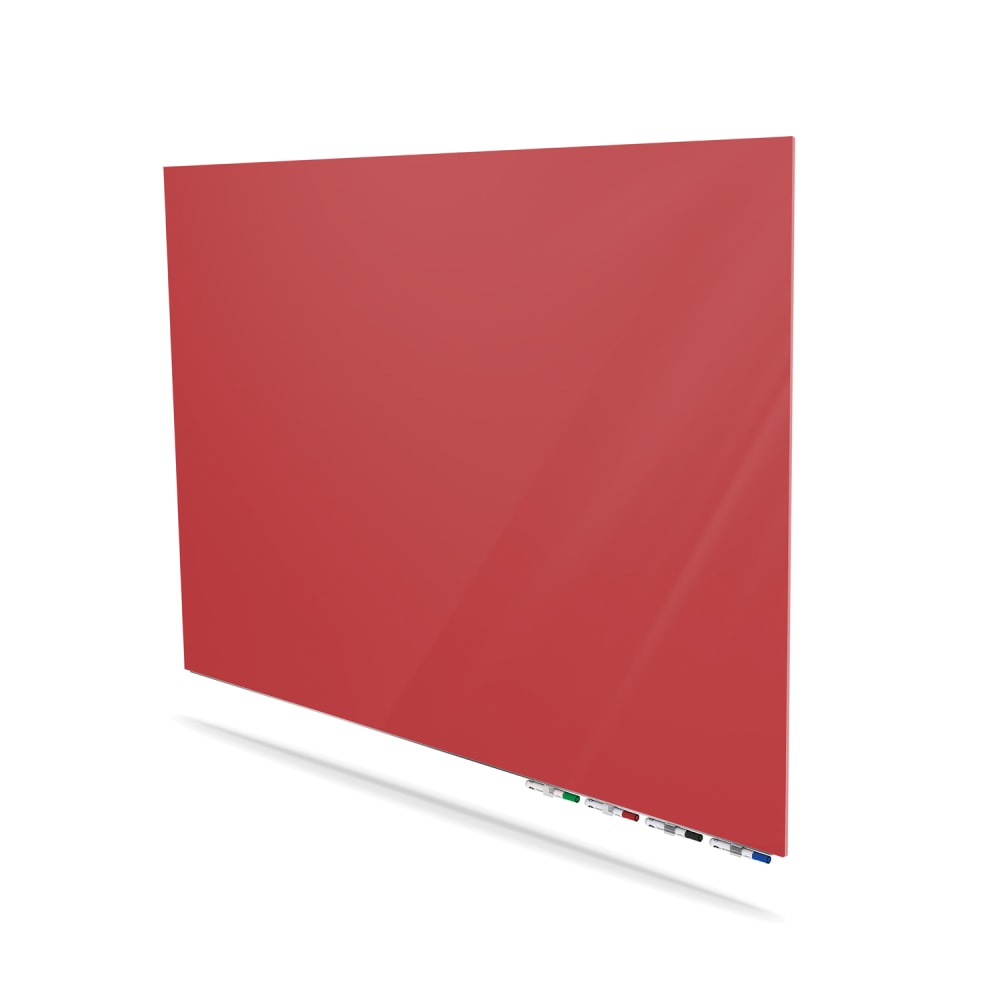 Ghent Aria Low Profile Magnetic Dry-Erase Whiteboard, Glass, 36in x 48in, Rose