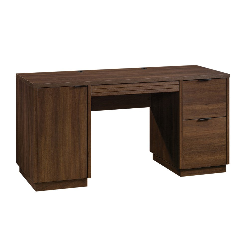 Sauder Englewood 59inW Computer Desk, Spiced Mahogany