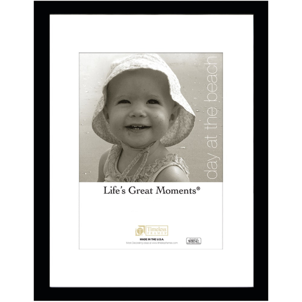 Timeless Frames Lifes Great Moments Picture Frame, 12in x 16in With Mat, Black